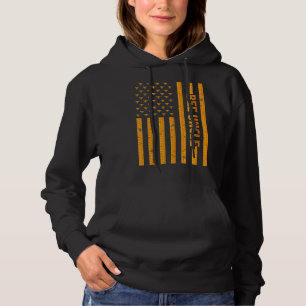 Mens Vintage Bee American Flag Bee Uncle Father's Hoodie