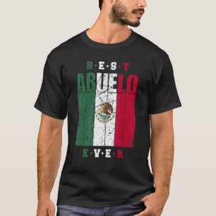 Mens Vintage Best Abuelo Ever Mexico Flag Grandpa T-Shirt