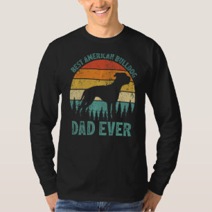 Mens Vintage Best American Bulldog Dad Ever Fathe T-Shirt
