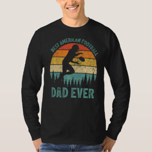 Mens Vintage Best American Football Dad Ever Fath T-Shirt
