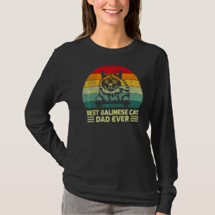 Mens Vintage Best Balinese Cat Dad Ever Father's T-Shirt