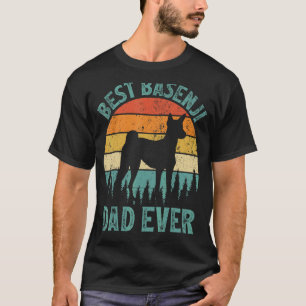 Mens Vintage Best Basenji Dad Ever Father's Day T-Shirt