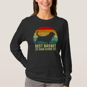 Mens Vintage Best Basset Dad Ever Father's Day T-Shirt