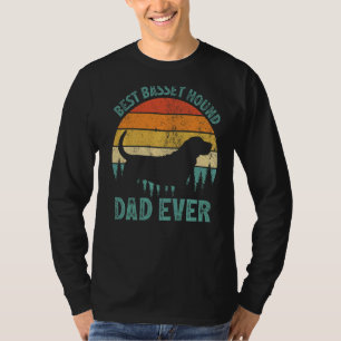 Mens Vintage Best Basset Hound Dad Ever Father's T-Shirt