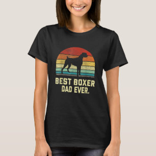 Mens Vintage Best Boxer Dad Ever Dog  Fathers Day T-Shirt