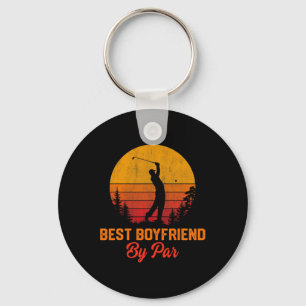 Mens Vintage Best Boyfriend By Par Golf Boyfriend Key Ring