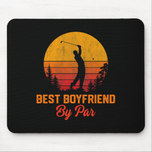 Mens Vintage Best Boyfriend By Par Golf Boyfriend Mouse Mat