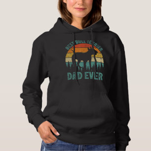 Mens Vintage Best Bull Terrier Dad Ever Father's Hoodie