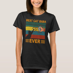 Mens Vintage Best Cat Baba Ever  Cat Baba Fathers  T-Shirt