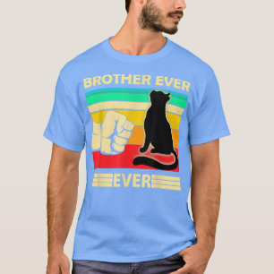 Mens Vintage Best Cat Brother Ever Bump Fit Funny T-Shirt