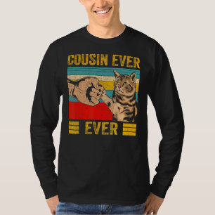 Mens Vintage Best Cat Cousin Ever Bump Fit Cat Da T-Shirt
