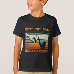 Mens Vintage Best Cat Dad Ever Bump Cat Lover T-Shirt
