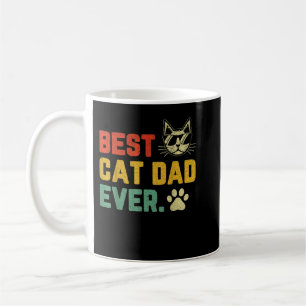 Mens Vintage Best Cat Dad Ever Cat Daddy Father Da Coffee Mug