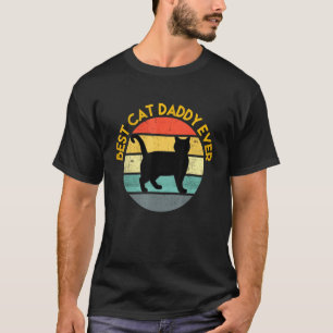Mens Vintage Best Cat Dad Ever Cat T-Shirt
