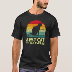 Mens Vintage Best Cat Dad Ever Father's Day T-Shirt