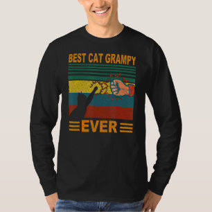 Mens Vintage Best Cat Grampy Ever Cat Grampy Fath T-Shirt