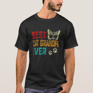 Mens Vintage Best Cat Grandpa Ever Family Pet Kitt T-Shirt