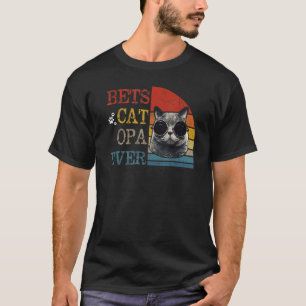 Mens Vintage Best Cat Opa Ever   Cat Opa T-Shirt