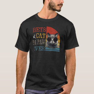 Mens Vintage Best Cat Pa Paw Ever   Cat Pa Paw T-Shirt