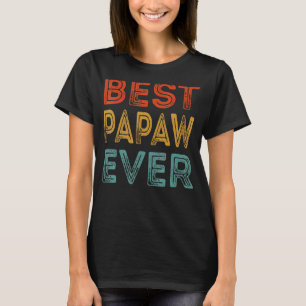 Mens Vintage Best Cat Papaw Ever Bump Fit Cat Dad T-Shirt