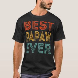 Mens Vintage Best Cat Papaw Ever Bump Fit  Cat Dad T-Shirt