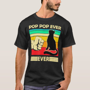 Mens Vintage Best Cat Pop Pop Ever Bump Fit Cat D T-Shirt