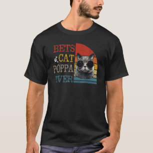 Mens Vintage Best Cat Poppa Ever Cat Poppa T-Shirt