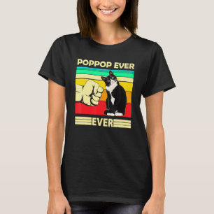 Mens Vintage Best Cat Poppop Ever Bump Fit Cat Da T-Shirt
