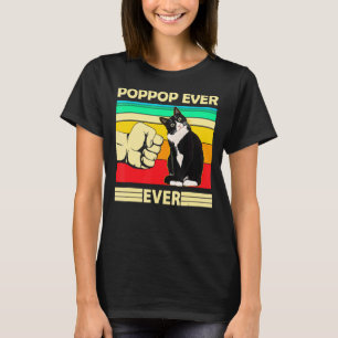Mens Vintage Best Cat Poppop Ever Bump Fit Cat Da T-Shirt