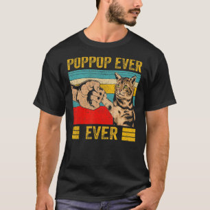 Mens Vintage Best Cat Poppop Ever Bump Fit Cat Da T-Shirt