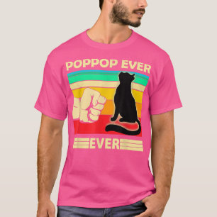 Mens Vintage Best Cat PopPop Ever Bump Fit Funny C T-Shirt