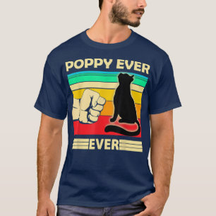 Mens Vintage Best Cat Poppy Ever Bump Fit Funny Ca T-Shirt