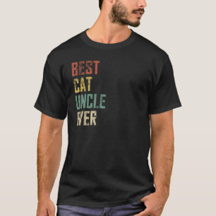 Mens Vintage Best Cat Uncle Ever Father Day T-Shirt