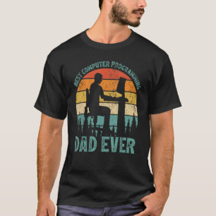 Mens  Vintage Best Computer Programming Dad Ever F T-Shirt