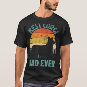 Mens Vintage Best Corgi Dad Ever Father's Day T-Shirt