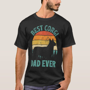 Mens Vintage Best Corgi Dad Ever Father's Day T-Shirt