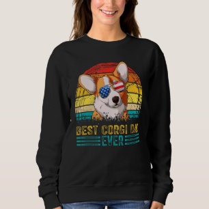 Mens Vintage Best Corgi Dad Ever Men Father's Day Sweatshirt
