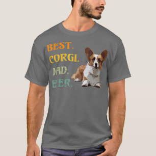 Mens Vintage Best Corgi Dad Ever Welsh Corgi Daddy T-Shirt