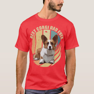 Mens Vintage Best Corgi Dad Ever Welsh Corgi Daddy T-Shirt