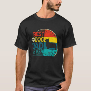 Mens Vintage Best Corgi Dog Dad Ever Father's Day T-Shirt