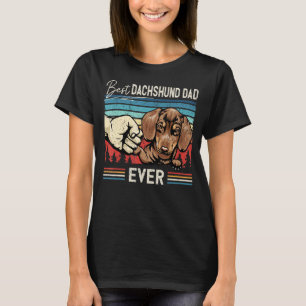 Mens Vintage Best Dachshund Dad Dog For Fathers T-Shirt