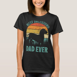 Mens  Vintage Best Dachshund Dad Ever Father's Day T-Shirt