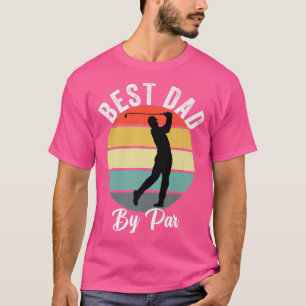 Mens Vintage Best Dad By Par Disc Golf Men Fathers T-Shirt