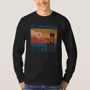 Mens Vintage Best Doberman Dad Ever Fist Bump Dog T-Shirt