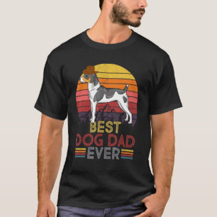 Mens Vintage Best Dog Dad Ever Retro Headband Fat T-Shirt