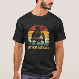 Mens Vintage Best English Bulldog Dad Ever Shirt F