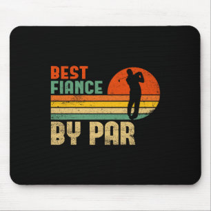 Mens Vintage Best Fiance By Par Funny Golf Fiance  Mouse Mat