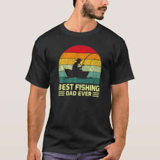 Mens Vintage Best Fishing Dad Ever Father's Day T-Shirt