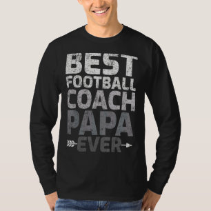 Mens Vintage Best Football Coach Papa Ever Father' T-Shirt