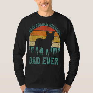Mens Vintage Best French Bulldog Dad Ever Father' T-Shirt